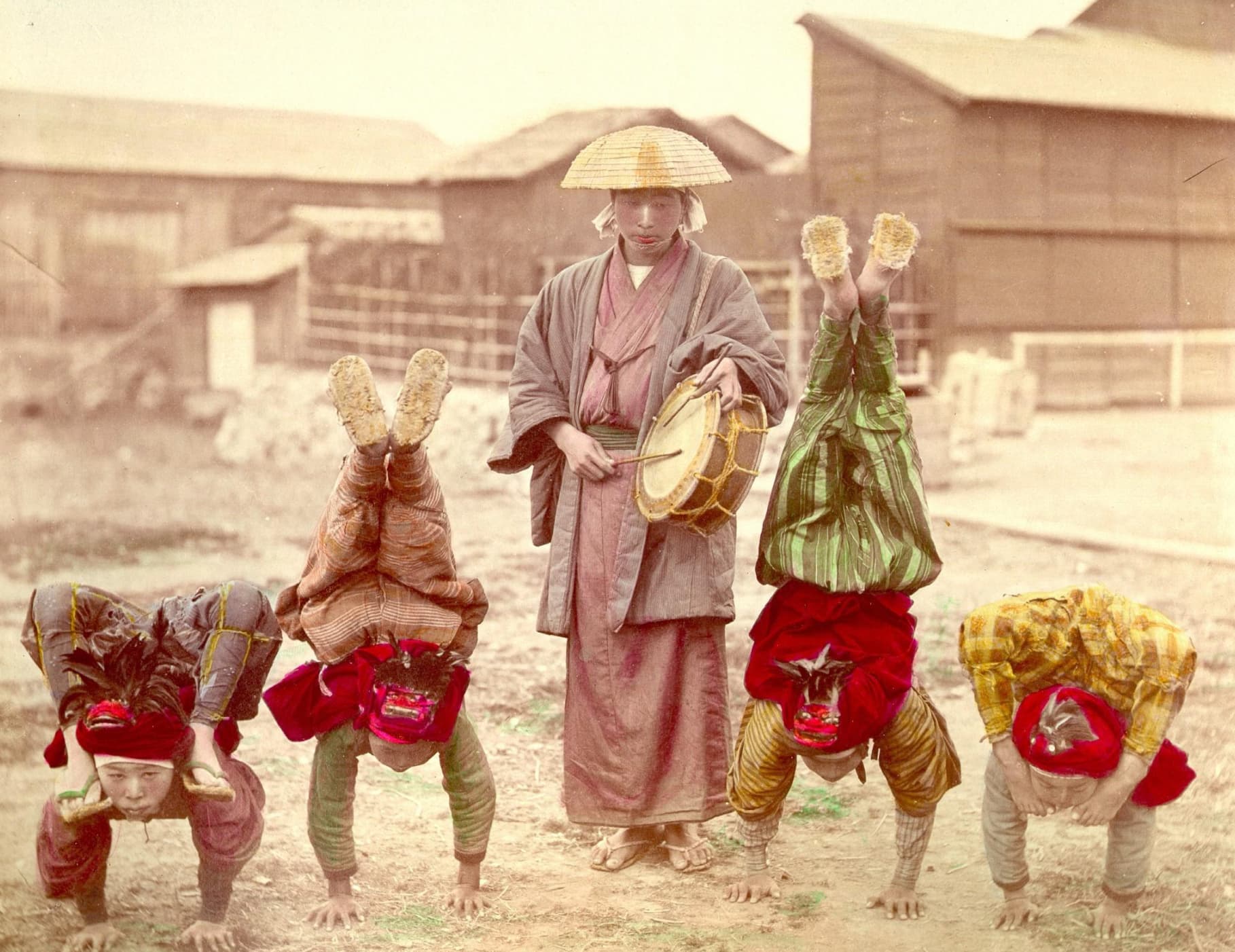 “Acrobats in Japan. ca. 1900.”